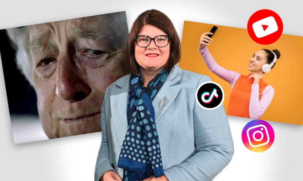 'Old Mate' with Tourism Minister Zoe Bettison, photo supplied. Right photo: Sound On/Pexels.com. Image: Tom Aldahn/InDaily