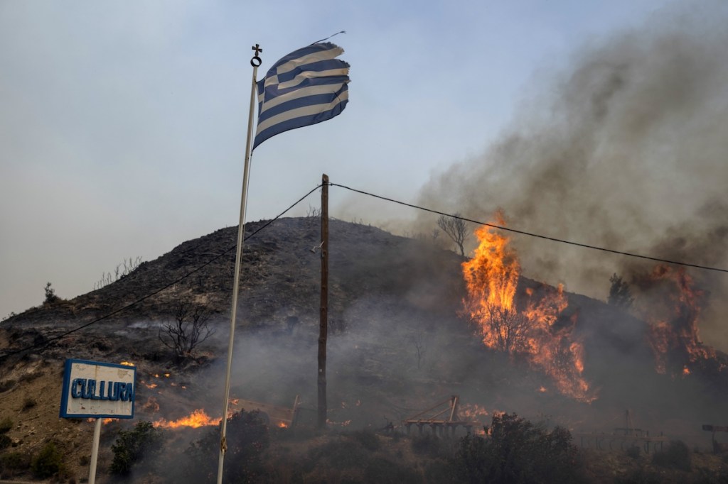 Thumbnail for Rhodes burns as wildfires rage in Greece