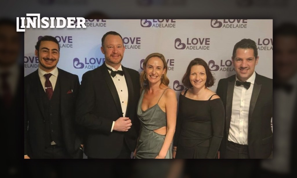 Ben Hood (second left) Sarah Game, Nicola Centofanti and Alex Antic at the Love Adelaide ball. Photo: Facebook
