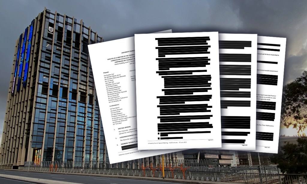 Thumbnail for REDACTED: UniSA blocks release of merger details