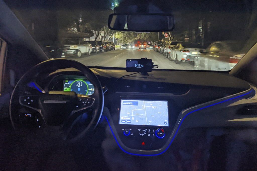 The empty driver's seat of a robotaxi in San Francisco. Photo: AP/Michael Liedtke