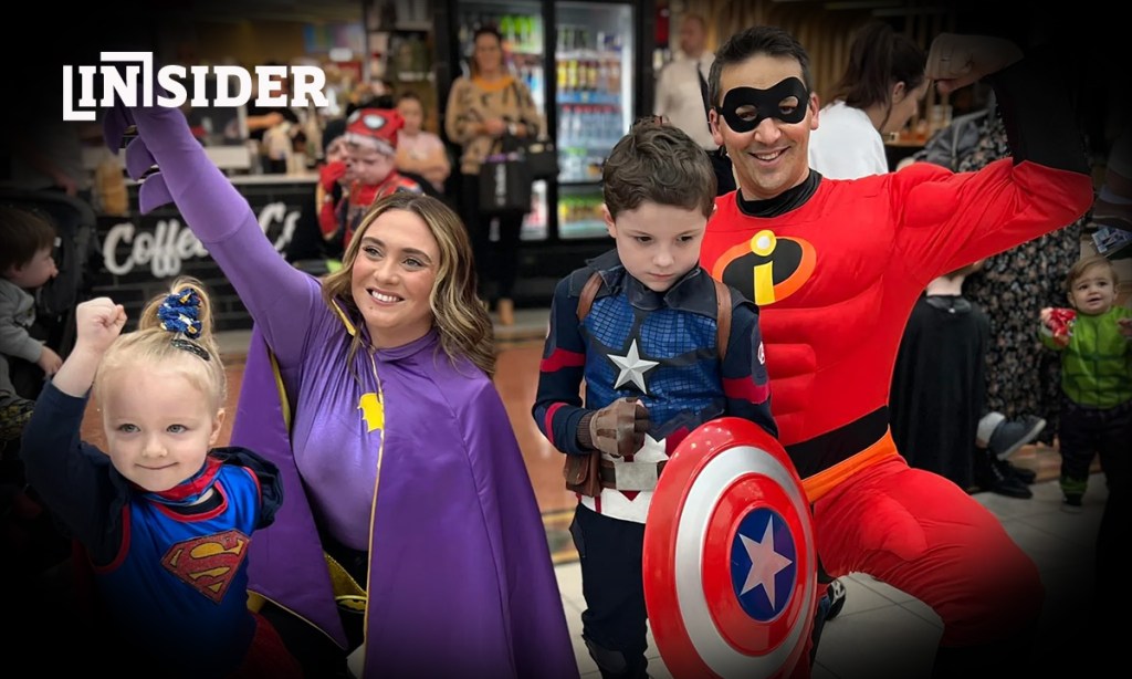 Education Minister Blair Boyer is keeping the lid on his Bookweek costume for next week, but has in the past wowed the crowds with his family.