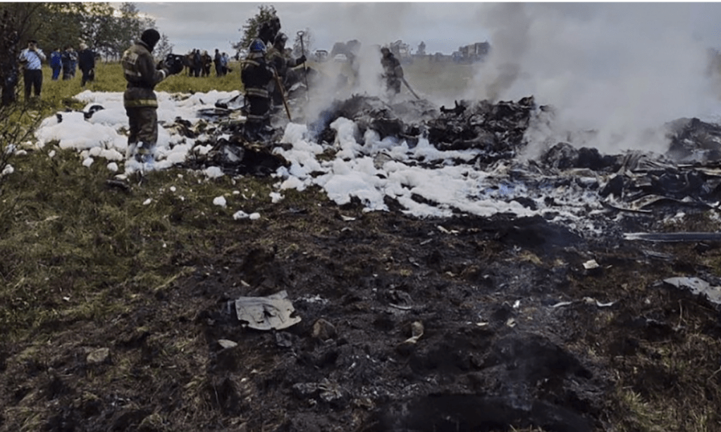 Thumbnail for Wagner mercenary chief confirmed aboard downed jet