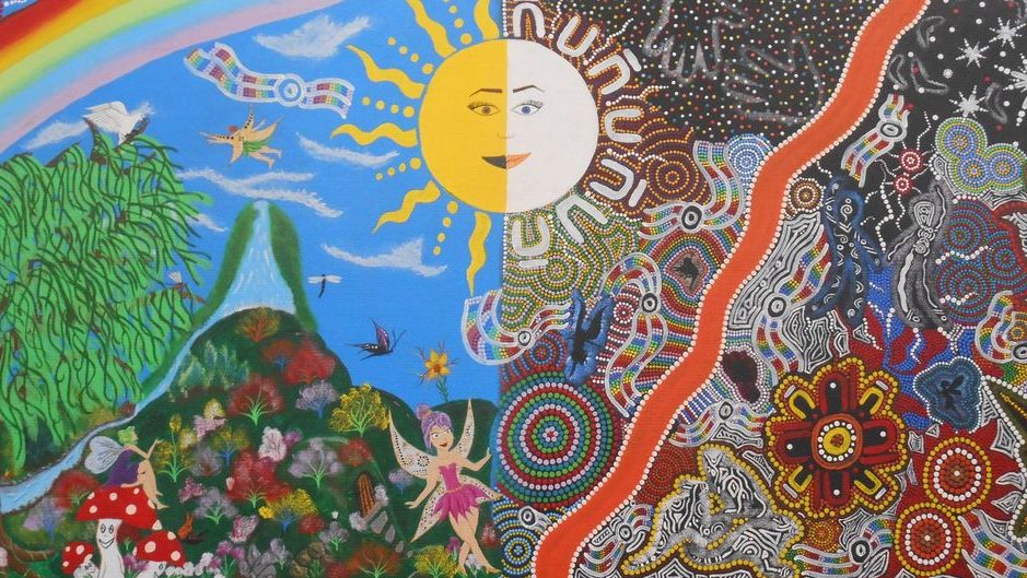 Dreamtime: a collaboration of white and Aboriginal culture, is part of the Artists on the Inside exhibition. Photo: supplied