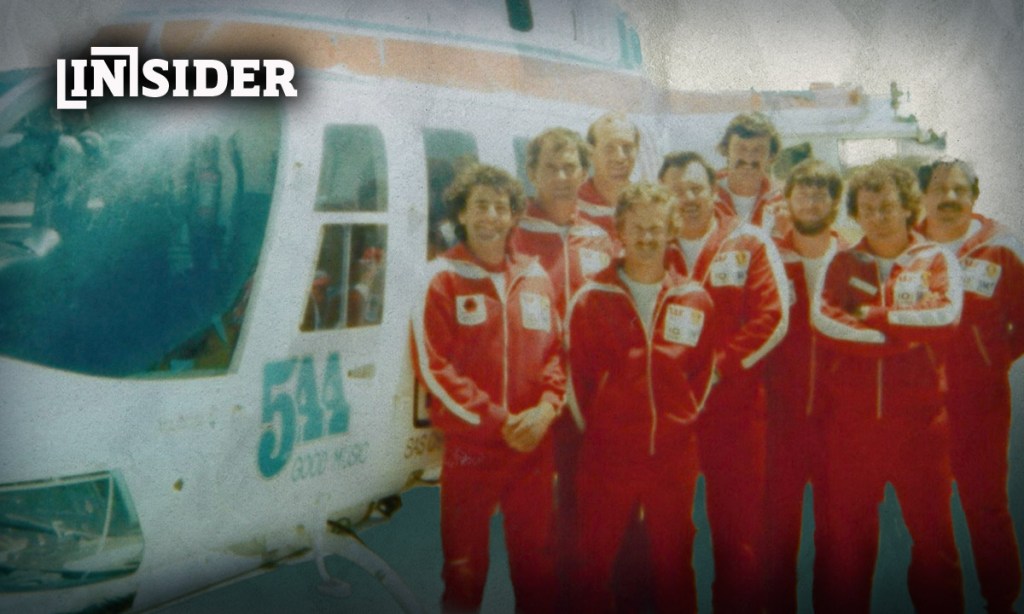 The Surf Life Saving SA helicopter crew has been patrolling the beaches since 1979. Photo: SLSA