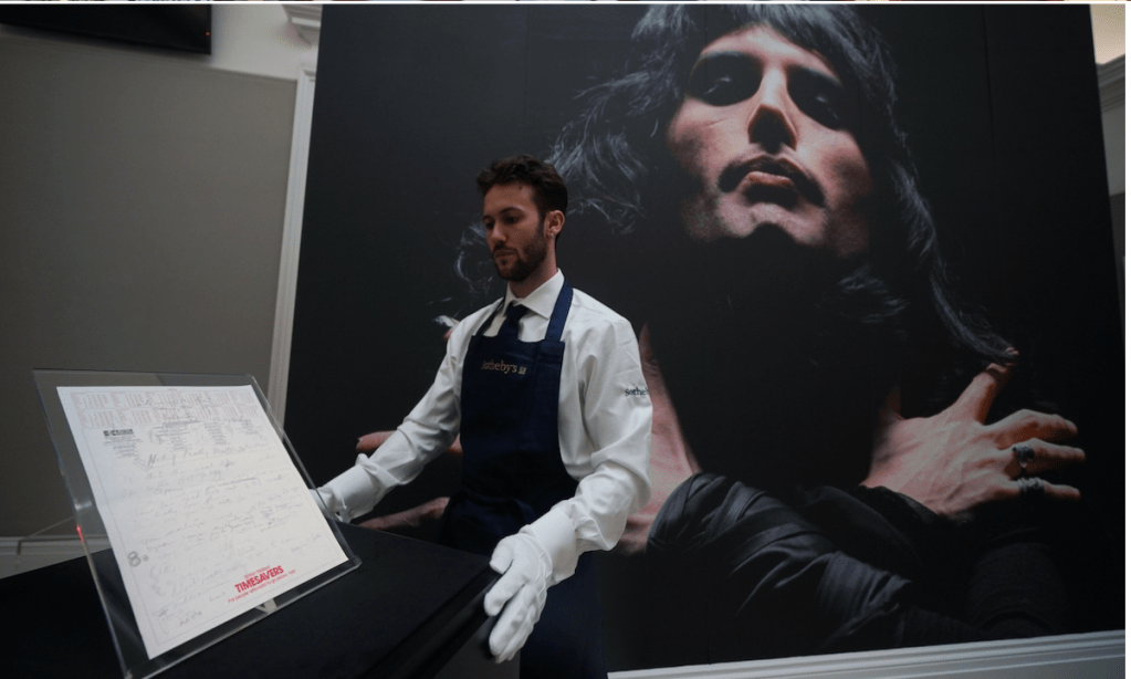 Thumbnail for Freddie Mercury treasures set high note at auction