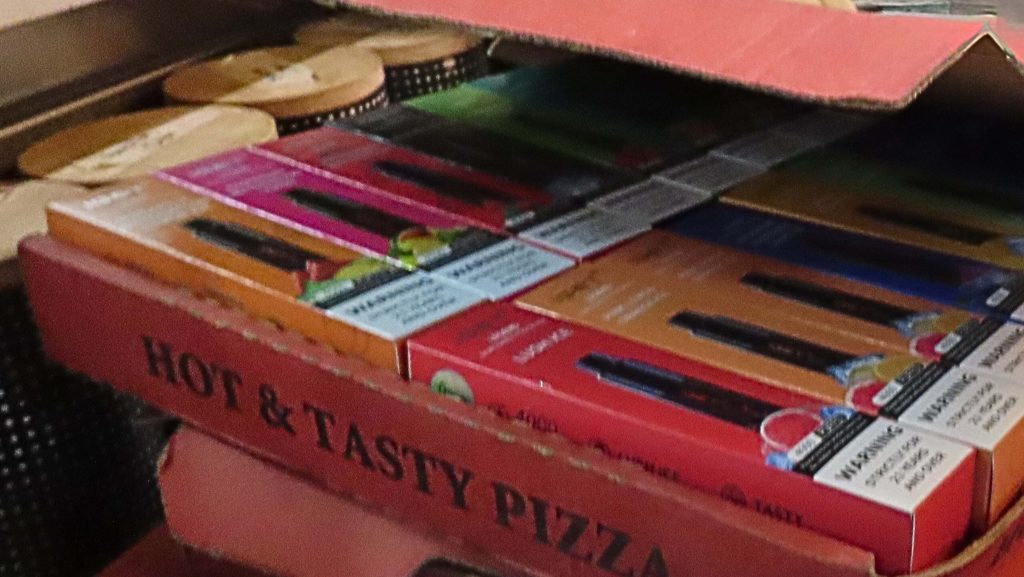 Thumbnail for War on vapes uncovers pizza with the lot