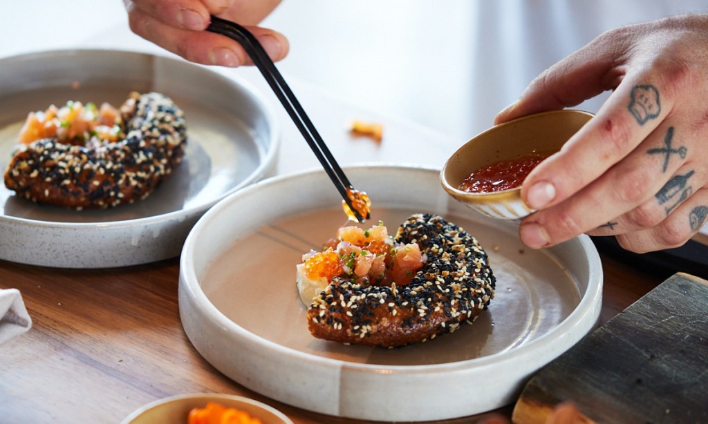 The house-made bagel at Magill Estate Restaurant. Photo: Andre Castellucci