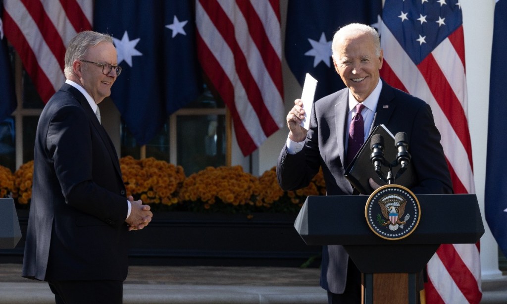 Thumbnail for Biden and Albanese hope for swift AUKUS sub deal