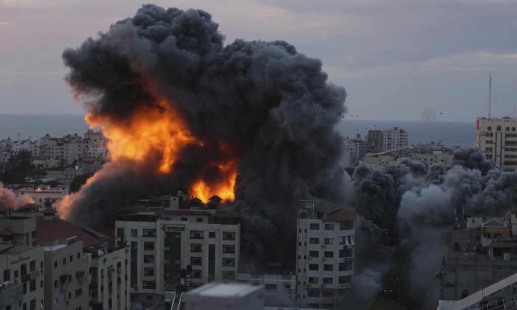 Israel has launched air strikes on Gaza City after Hamas executed a multi-front attack on Israel. Photo: AP PHOTO
