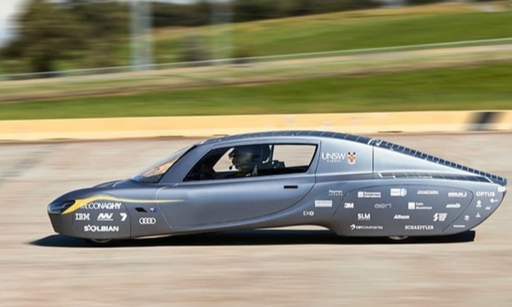 The Cruiser class solar car developed by three Australian universities, including Flinders. Photo: supplied.