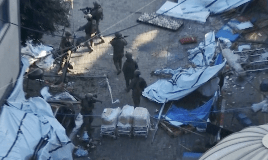 Thumbnail for Israel says Hamas weapons, command post found at Gaza hospital