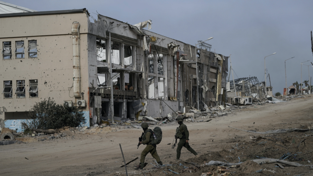Israeli soldiers on patrol in Gaza. Photo: AP/Victor R. Caivano