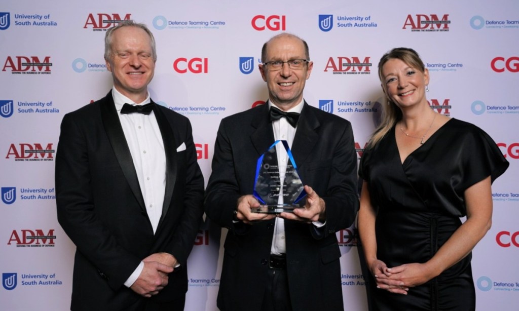 DEWC Services won the DTC Skilling Award (from left to right) Allan Dundas, Vernon Collins and Jo Wibrow. Photo: DTC