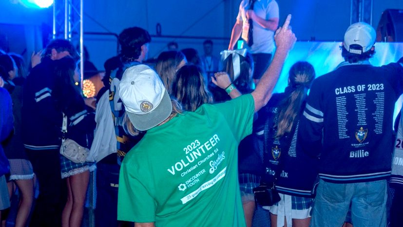 Green Team volunteers were supporting schoolies at this year's festival in Victor Harbor. Photo: Facebook