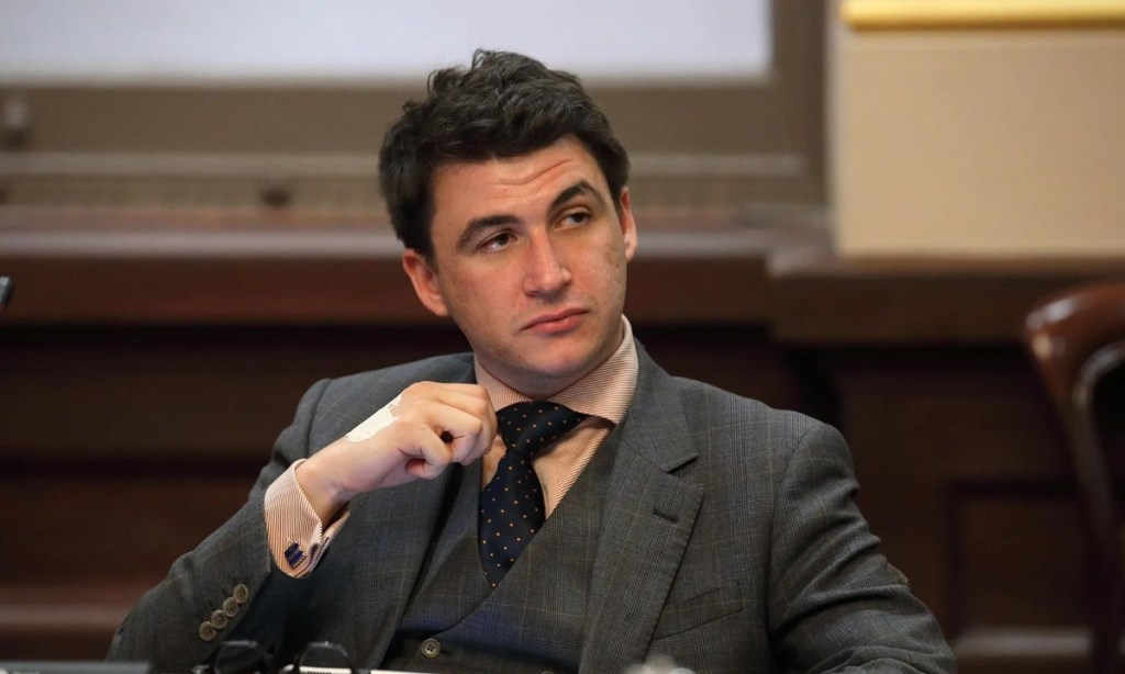 Alex Hyde in the Adelaide City Council chamber in 2020. Photo: Tony Lewis/InDaily
