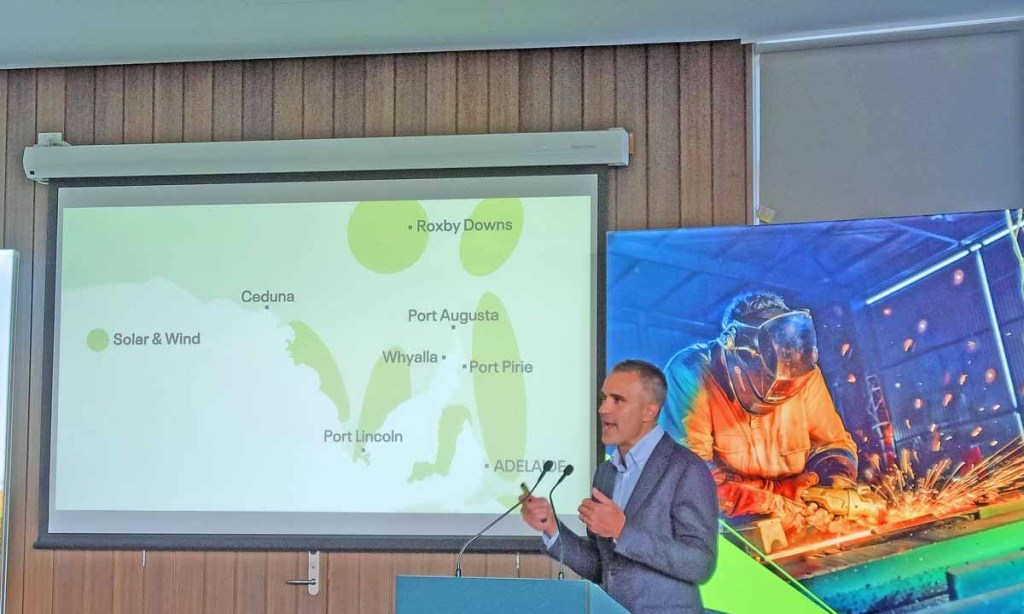 The Premier told an Upper Spencer Gulf audience that politicians usually talk "bullshit" about the cost of living, later clarifying he exempted himself from this assessment. Photo: Thomas Kelsall/InDaily