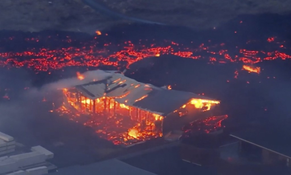 Thumbnail for Lava engulfs homes in Iceland