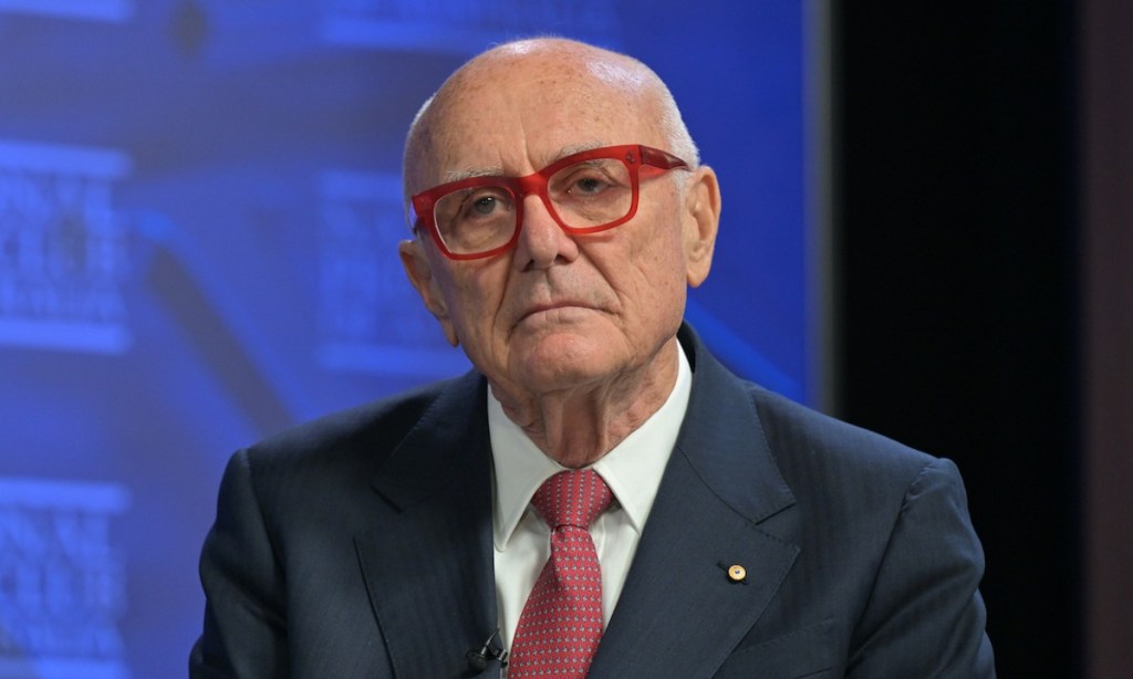 Professor Allan Fels at the National Press Club in Canberra on Wednesday. Photo: Mick Tsikas/AAP
