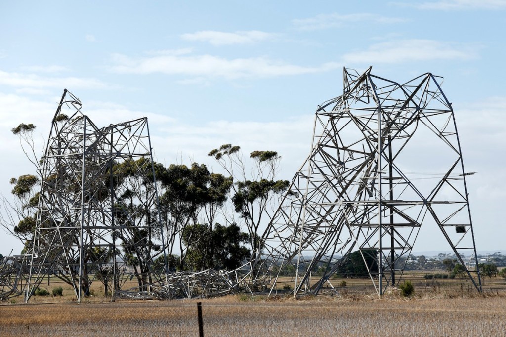 Thumbnail for Transmission towers toppled as Victoria endures blackouts and bushfires
