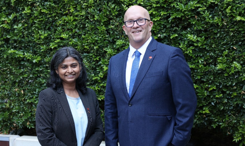 Pallavi Mishra and David Ridgway. Photo: Tony Lewis/InDaily.