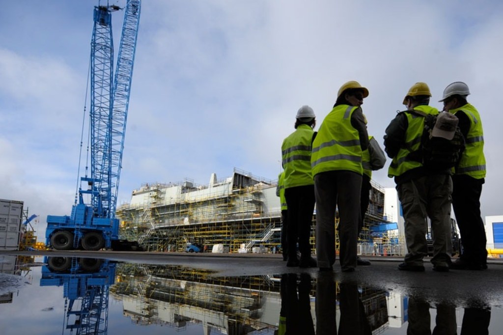 An Air Warfare Destroyer being built at Osborne in 2014. 