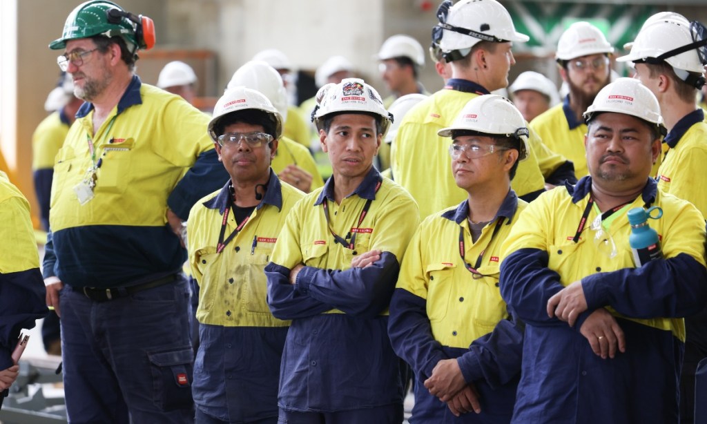 BAE Systems workers. Photo: Tony Lewis/InDaily.