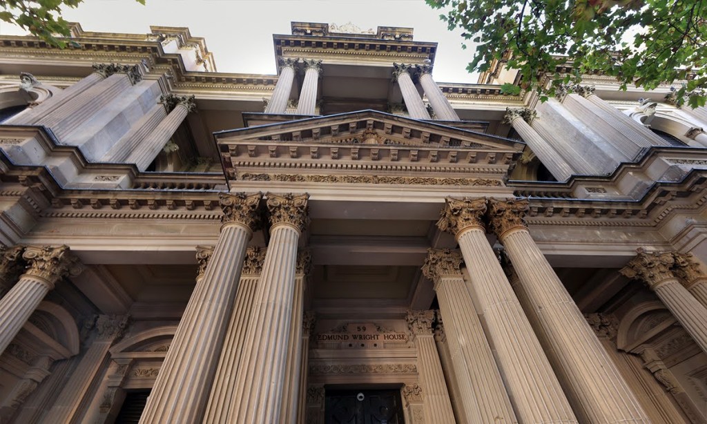 The spectacular King William Street frontage of Edmund Wright House. Photo: Tony Lewis/InDaily