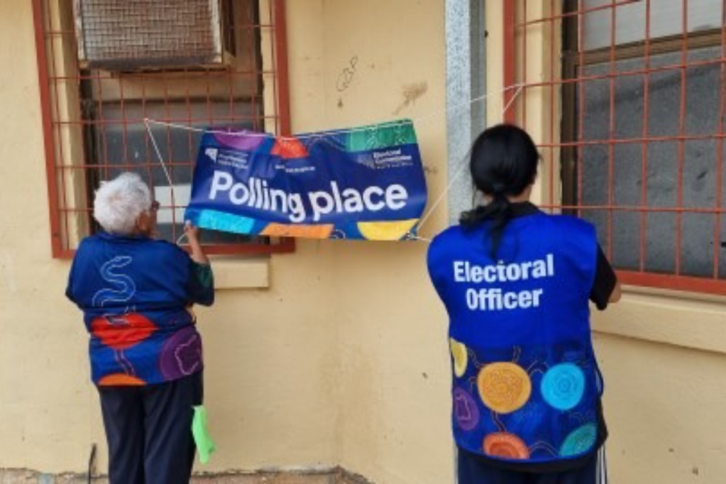 A State Voice polling station on the state's west coast. Photo: Thomas Kelsall/InDaily