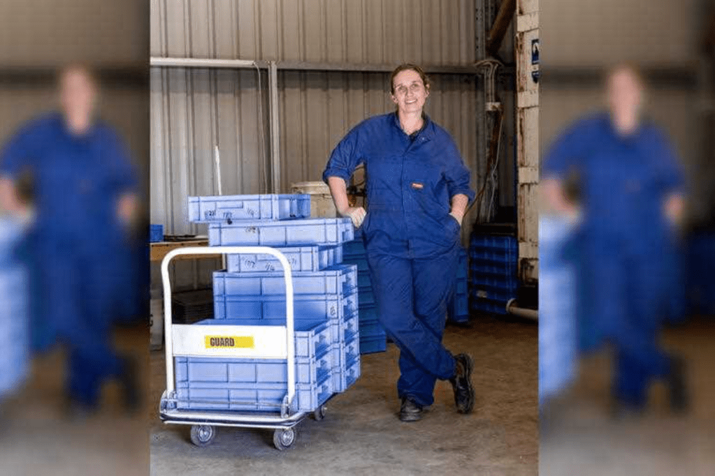 Olympia Yarger uses insects and industrial robotics to convert food waste into sustainable protein. Photo: supplied