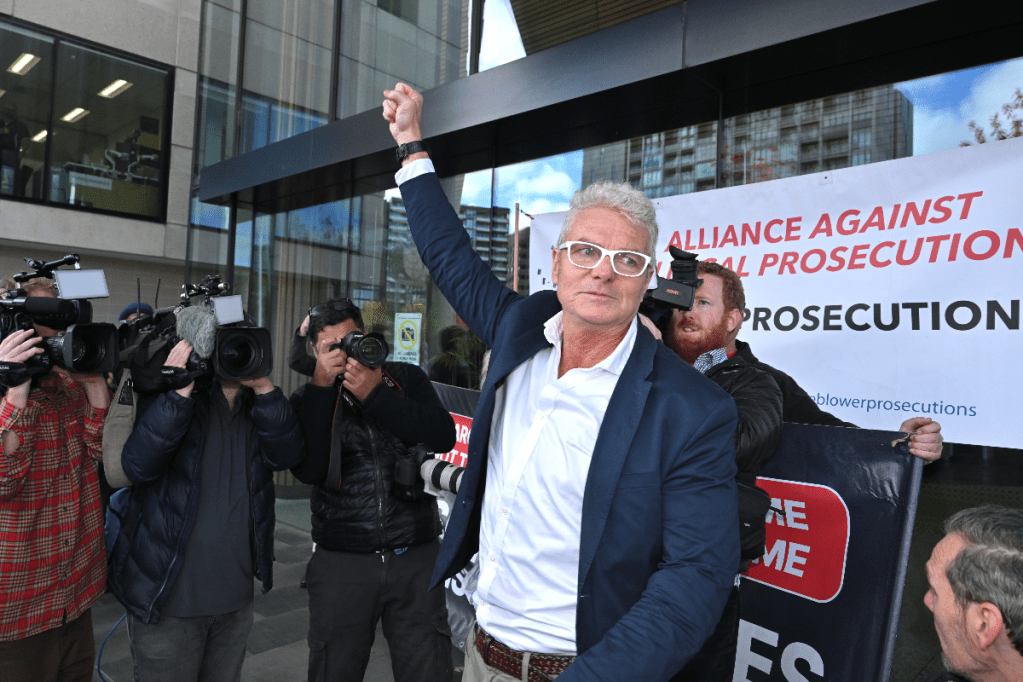 David McBride arrives for sentencing at the ACT Supreme Cour. Photo: AAP/Mick Tsikas