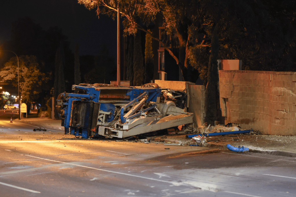 Thumbnail for On another bottom of the freeway truck crash and more