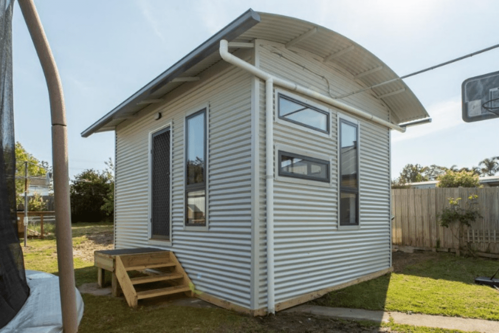 Backyard studios are a much cheaper way to accommodate families than motels. Photo: supplied