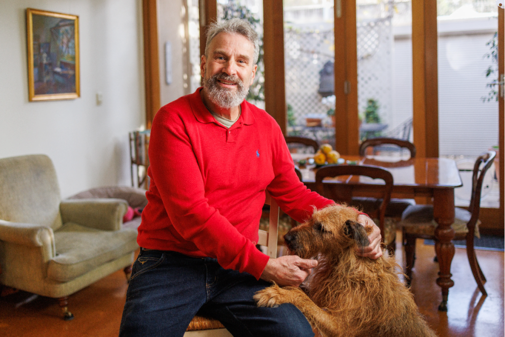 Simon Royal with Connor. Photo: Tony Lewis/InDaily