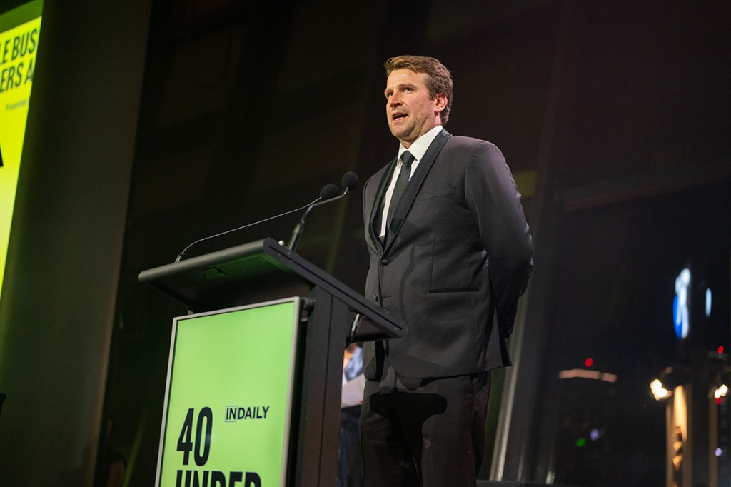 Thomas Northcott at the 40 Under 40 Award at the Adelaide Oval. 