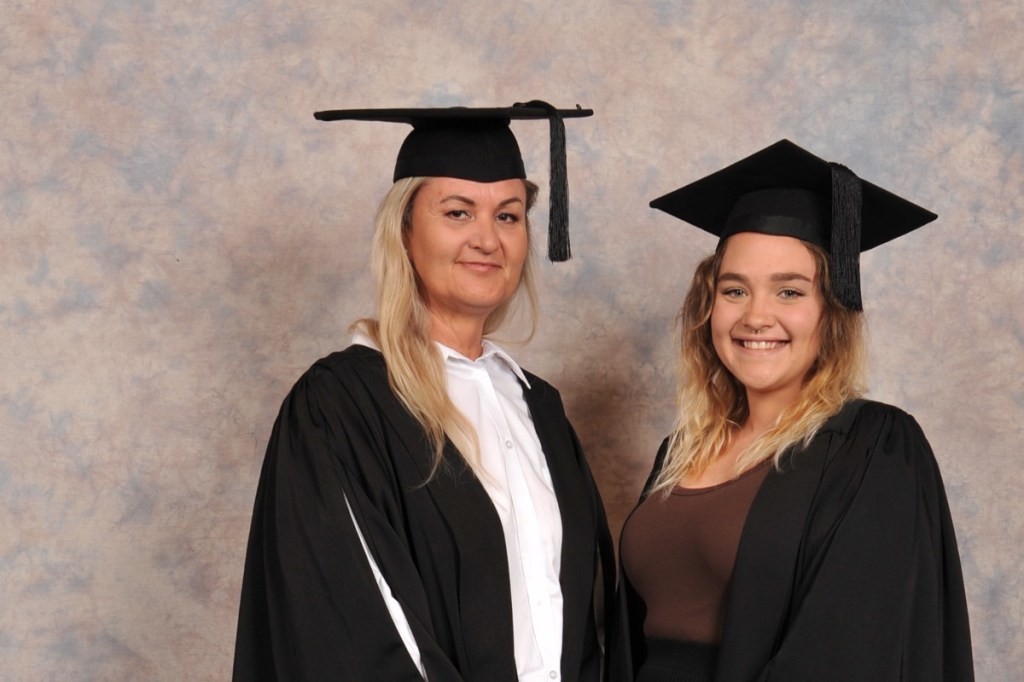 Mother and daughter recently completed a TAFE SA Diploma of Nursing together.
