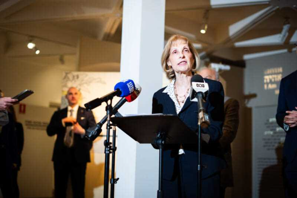 Jillian Segal during a visit to the Sydney Jewish Museum in Sydney today. Photo: AAP/Thomas Parrish