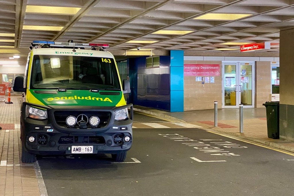 An ambulance at the Flinders Medical Centre. File photo: Tony Lewis/InDaily
