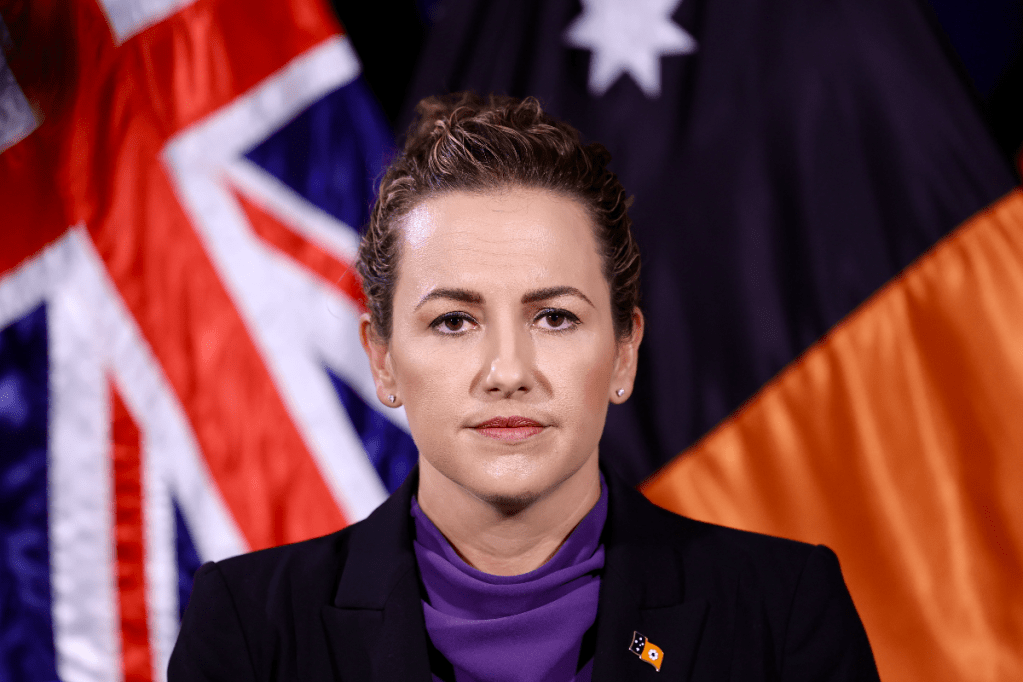 New Northern Territory chief minister Lia Finocchiaro led the Country Liberal Party to a big majority over Labor. Photo: AP