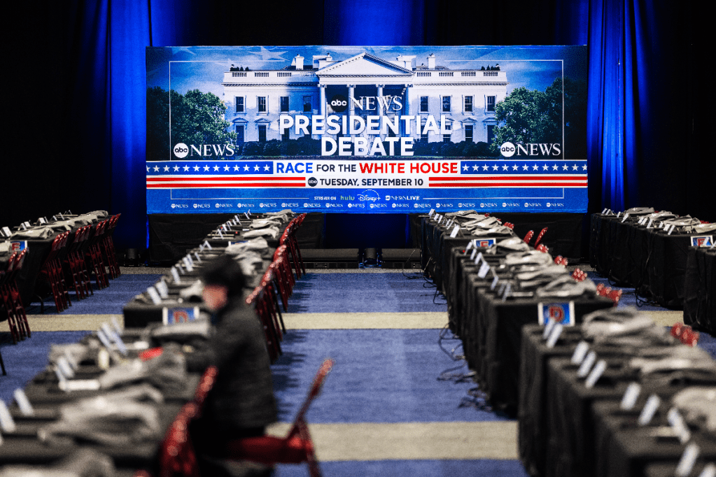 Thumbnail for Trump and Harris prepare to face off in crucial debate