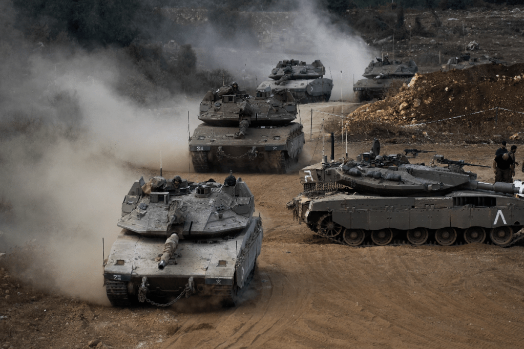 Thumbnail for Israeli tanks crash UN base after PM’s warning to leave